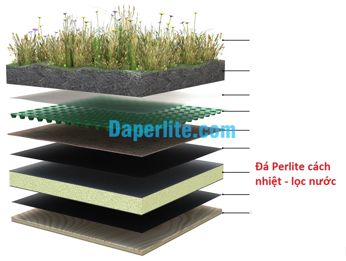 Ứng dụng đá Perlite làm mái nhà sinh thái giúp lọc nước và chất thải lỏng tốt