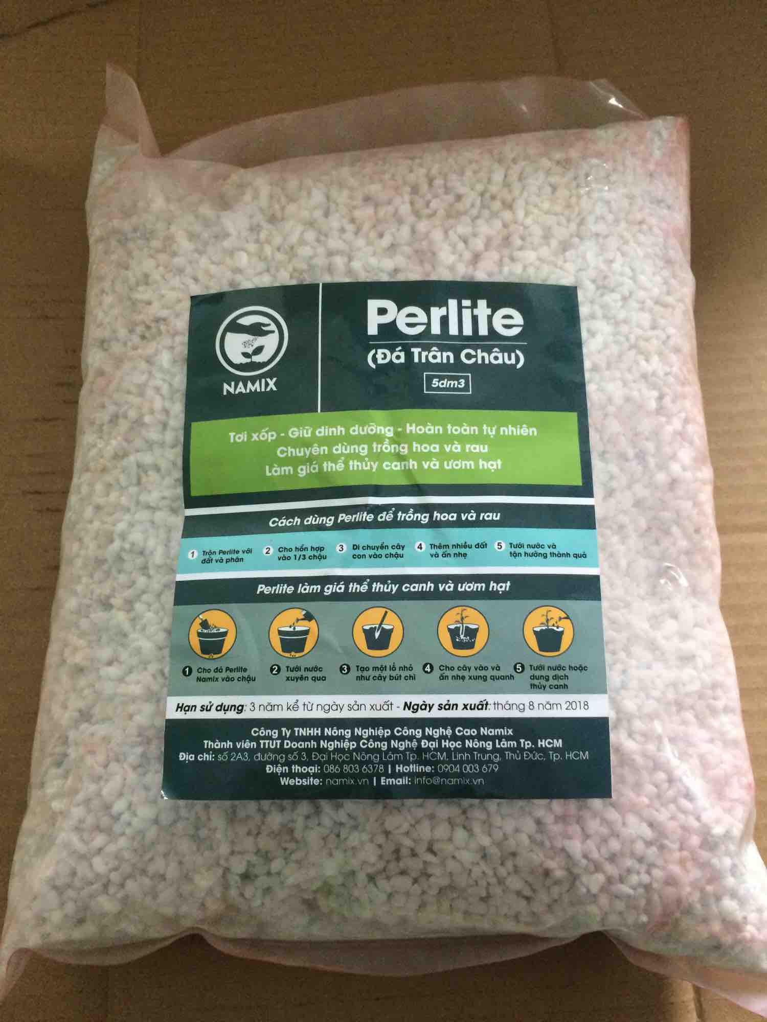 Đá Perlite Namix cung cấp số lượng lớn cho nông nghiệp và xây dựng
