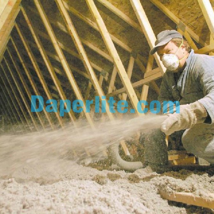Phun vữa đá Vermiculite trộn làm vật liệu cách nhiệt cho trần nhà